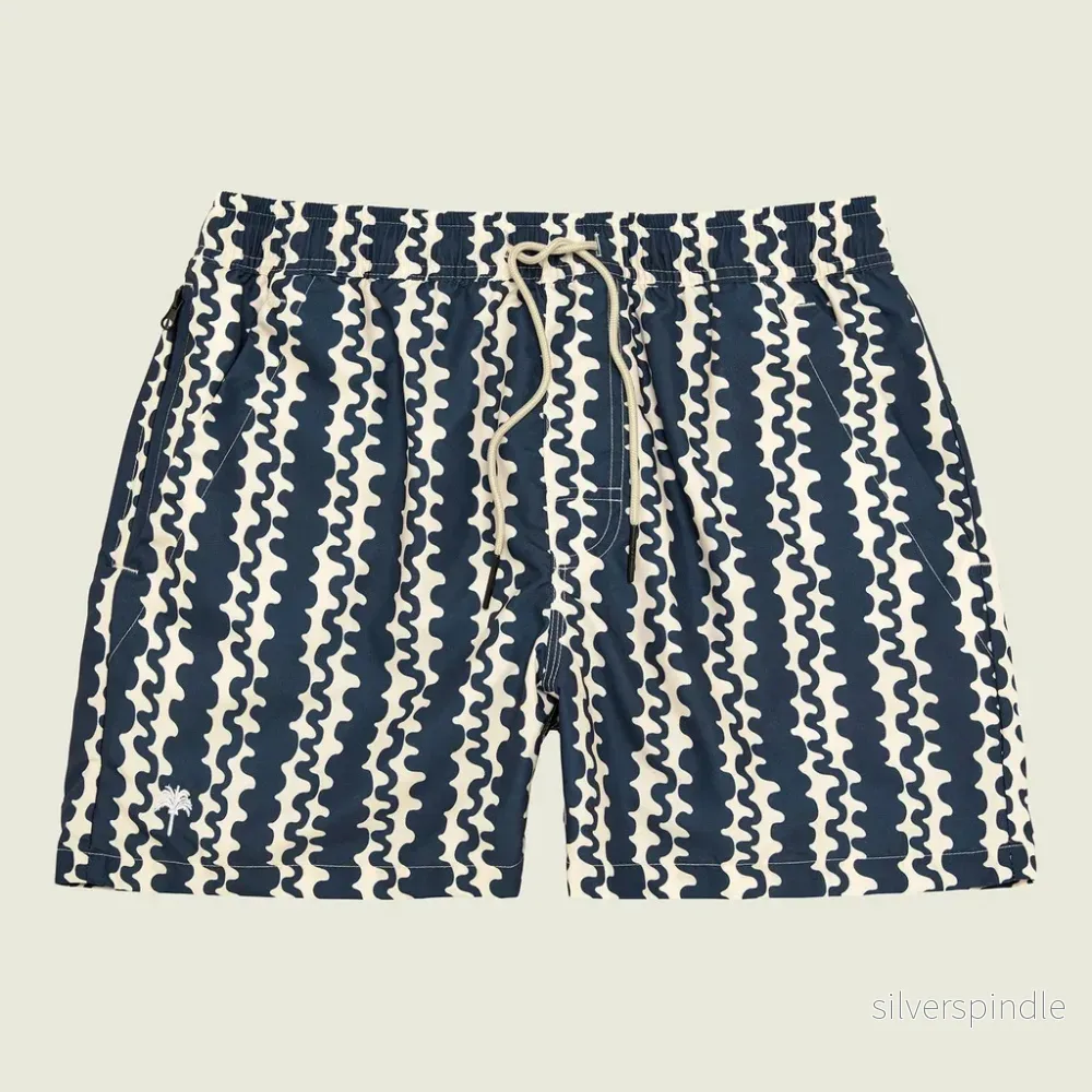 Blue Scribble Swim Shorts