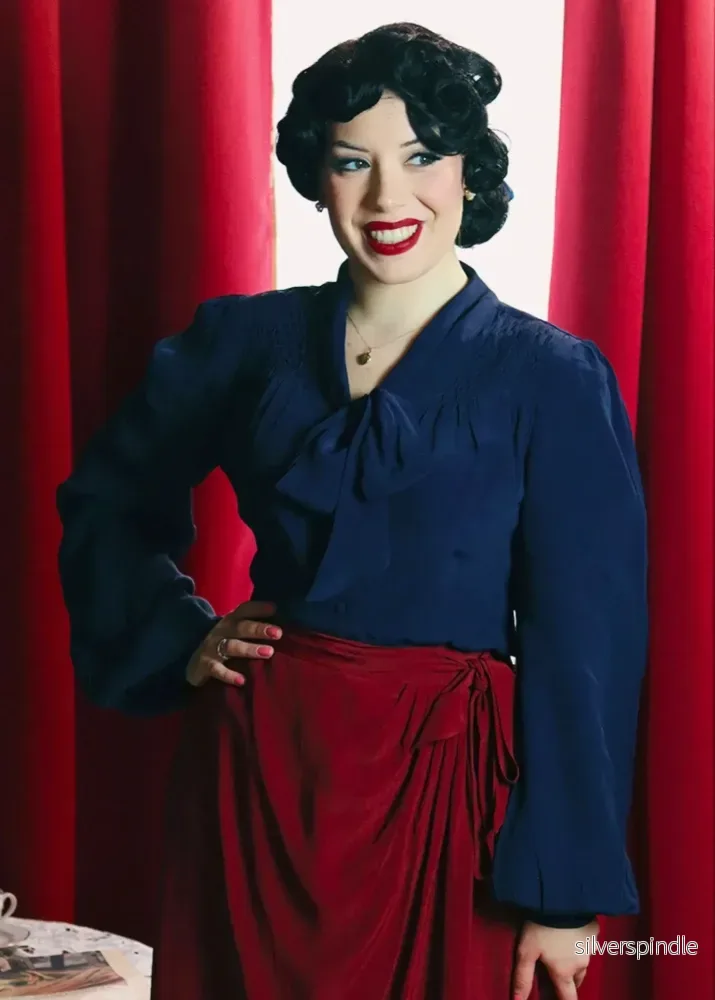 Eva Långärmad skjorta - marinblått - Bild 2