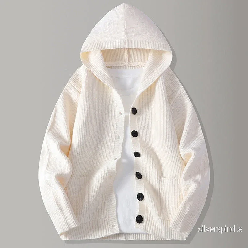 Oliver | Ribbed Knit Hoodie Cardigan for Men - Bild 2