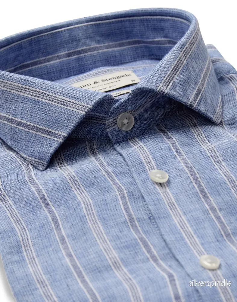 BS Lismore Casual Slim Fit Skjorta - Blue/Grey - Bild 2