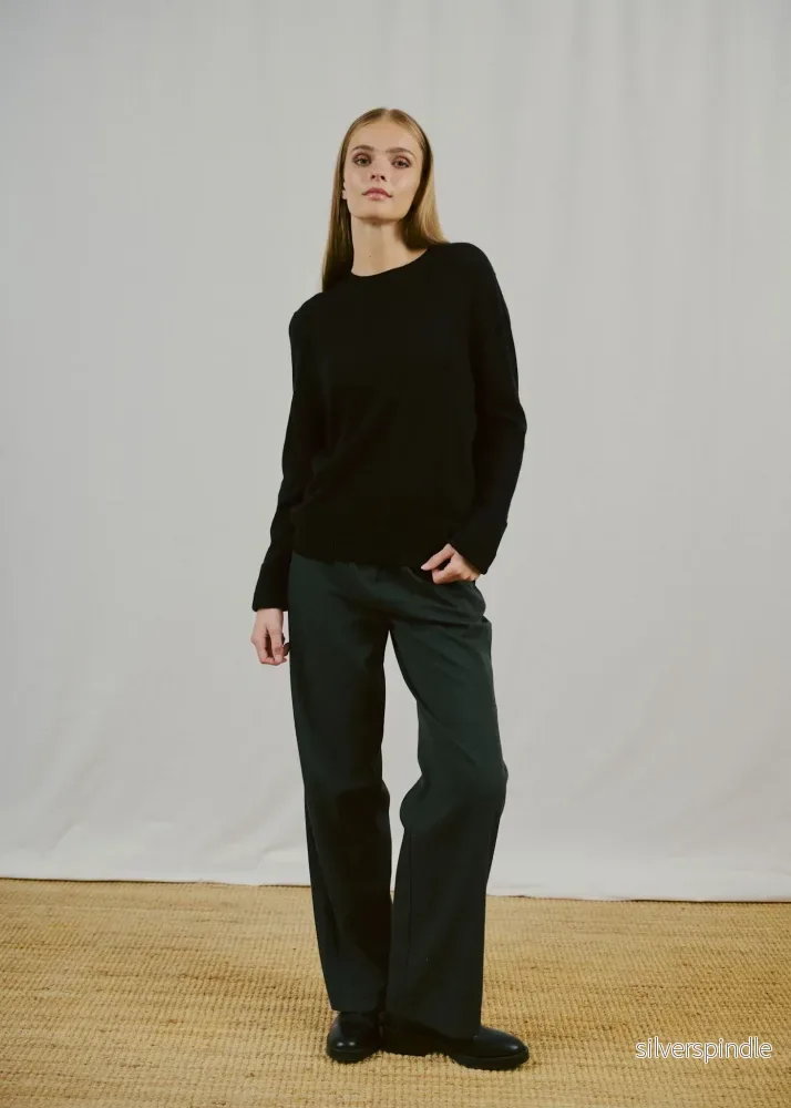 BS Brunhild Regular Fit Stickat - Black - Bild 2