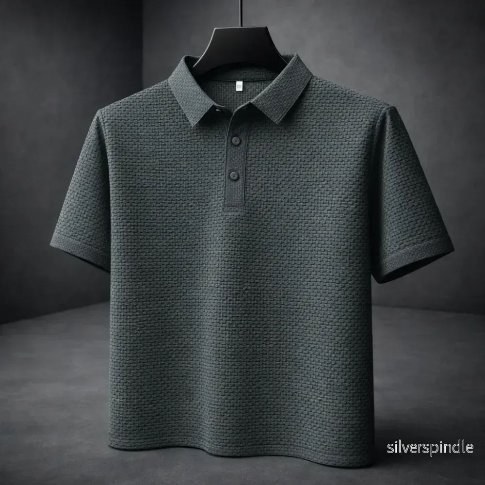Ethan | Elegant Slimmad Pikétröja Dam med Korgvävd Struktur