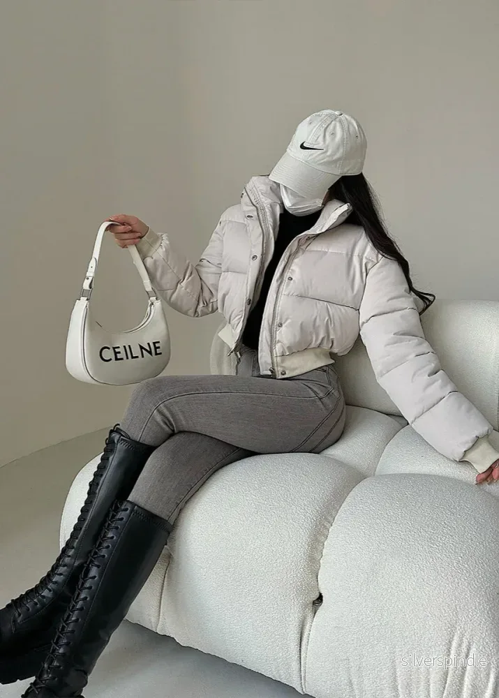 Sofia | Elegant Kort Vinterjacka med Ståkrage och Smal Passform - Bild 3