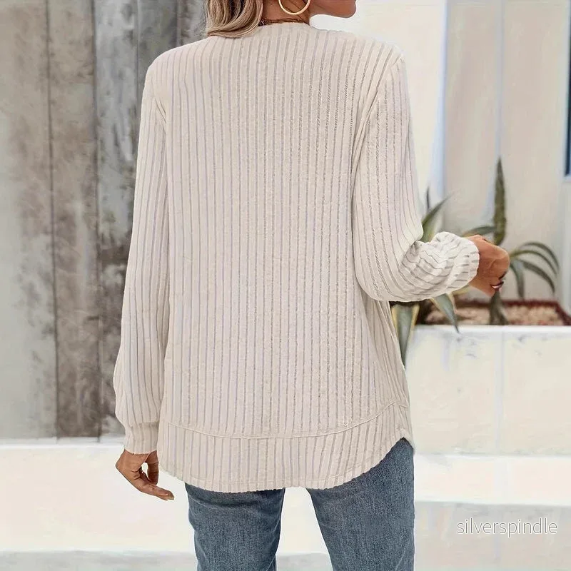 Ava | Elegant Långärmad Pullover för Vårens Garderob - Bild 3
