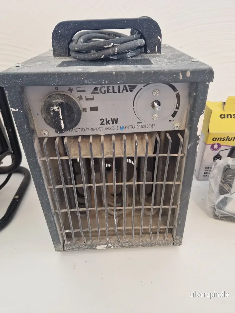 Bygglampa, värmefläkt och LED-strålkastare, alla 230V - Bild 3