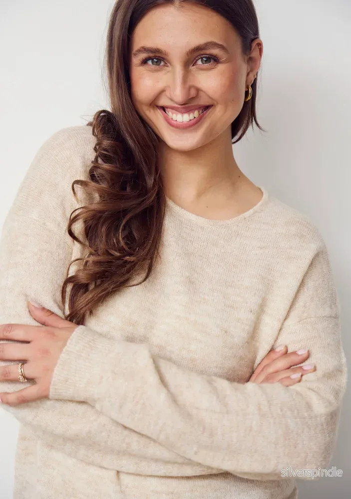 Anna Classic Pullover - Sand Melange - Bild 2