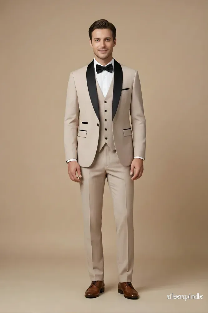 Elegant Tredelad Kostym Herr med Slim Fit och Skräddarsydd Design | Perfekt för Bröllop och Formella Tillfällen