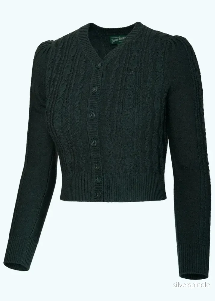Ice Skater Cardigan – Bottle Green Ice Skater Cardigan – Bottle Green