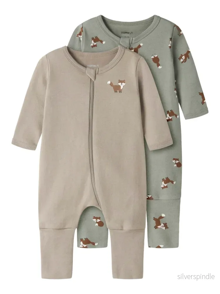 2-pack Pyjamas vikmudd fot/utan fot 2-pack Pyjamas vikmudd fot/utan fot