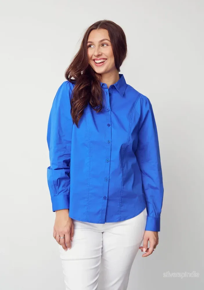 Sigga l/s Shirt – Jeans blue Sigga l/s Shirt – Jeans blue