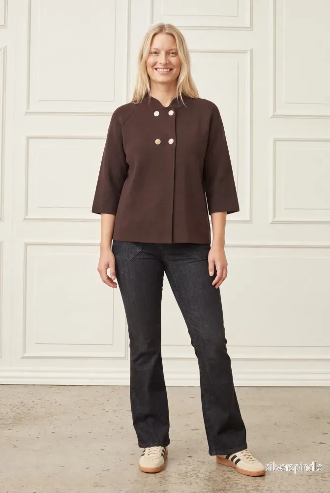 Jena Poncho Blouse - Dark brown - Bild 3