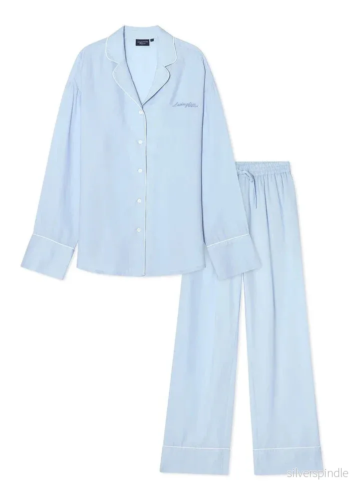 Lexington Lyocell Pyjama Set Light Blue - Bild 3