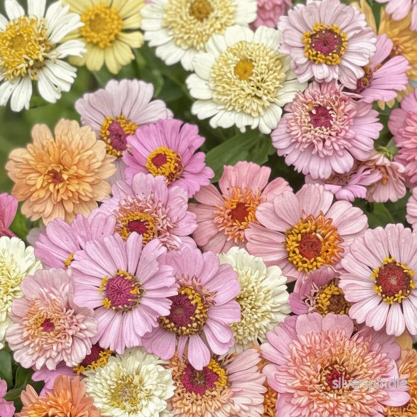Zinnia ‘Cresto! Peaches & Cream’