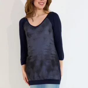 MAMMA-TOPP FACEPRINT 3/4 SLEEVES – Navy MAMMA-TOPP FACEPRINT 3/4 SLEEVES – Navy