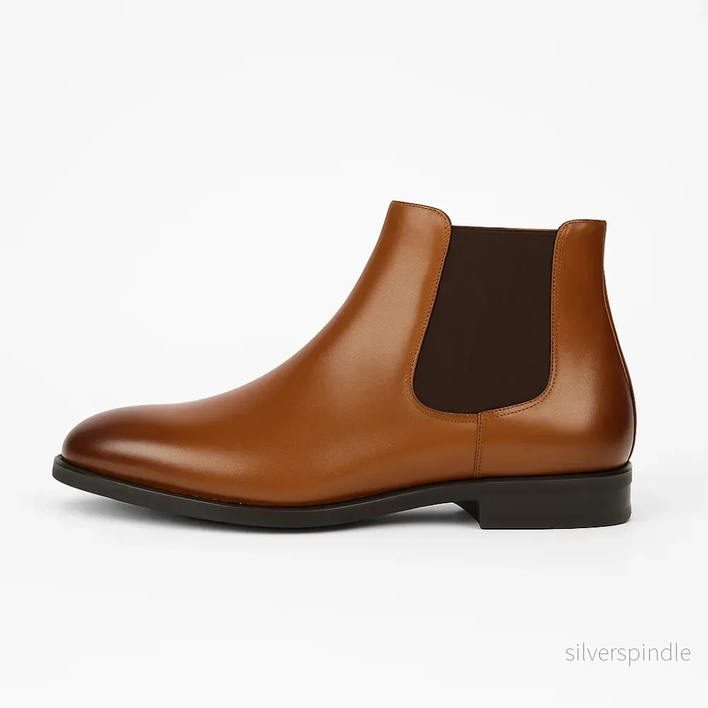 Klassiska Chelsea-stövlar | Slip-On Design med Elastiska Sidopaneler | Mångsidiga Stövlar för Komfort och Stil - Bild 2