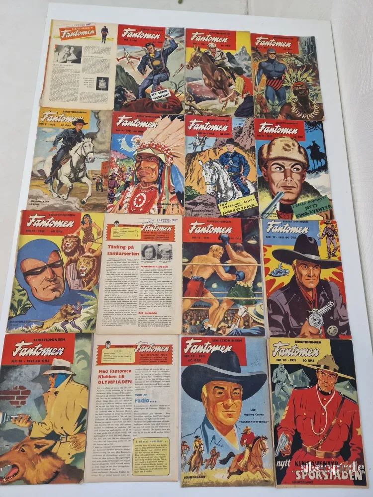 Serietidningar Fantomen från 1951 Serietidningar Fantomen från 1951