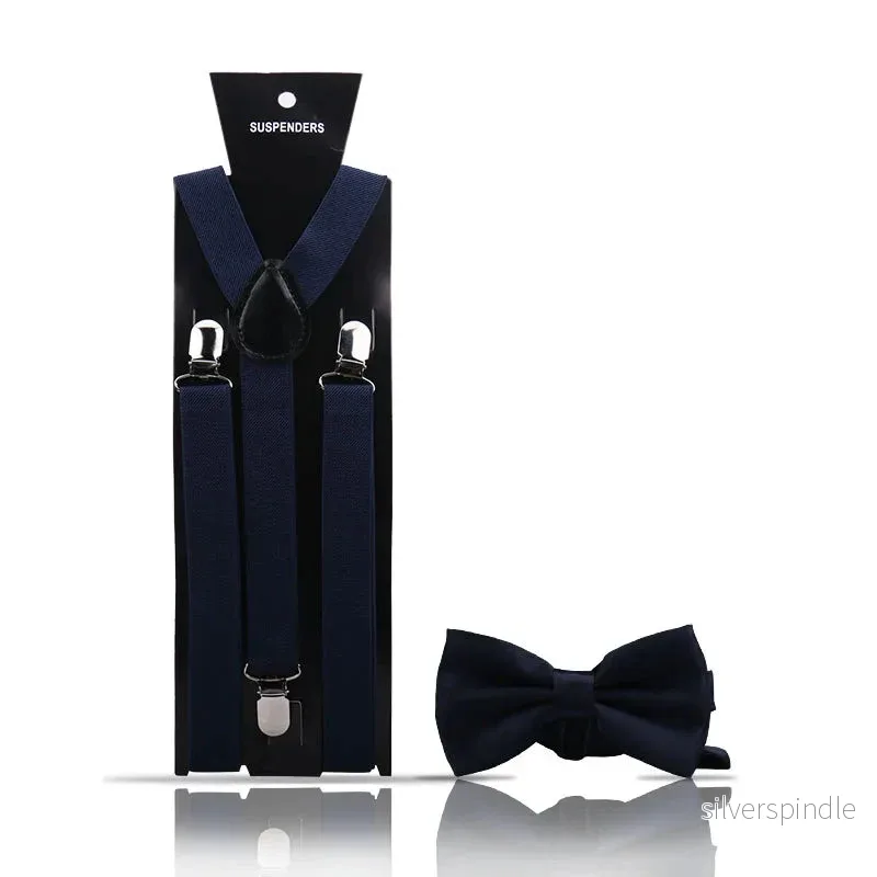 Elegant Set | Justerbara Hängslen och Fluga för Män med Tidlös Design | Perfekt för Formella Tillfällen Elegant Set | Justerbara Hängslen och Fluga för Män med Tidlös Design | Perfekt för Formella Tillfällen