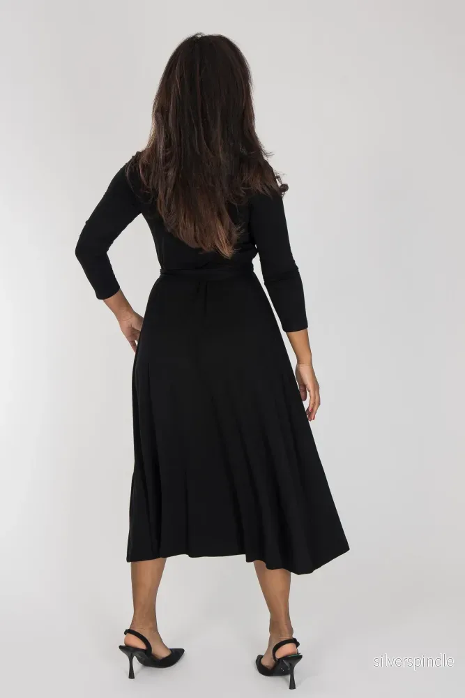 Bestie wrap midi jersey dress - Black - Bild 3