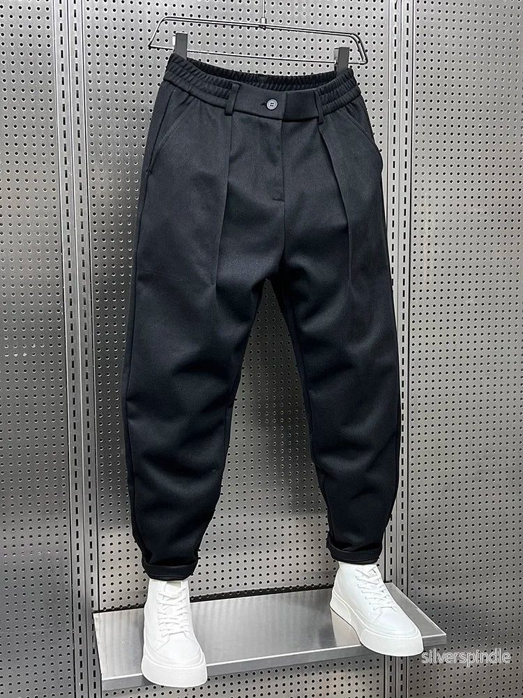 Ethan | Modern Slim Fit Kostymbyxor Dam i Melange-tyg - Bild 2