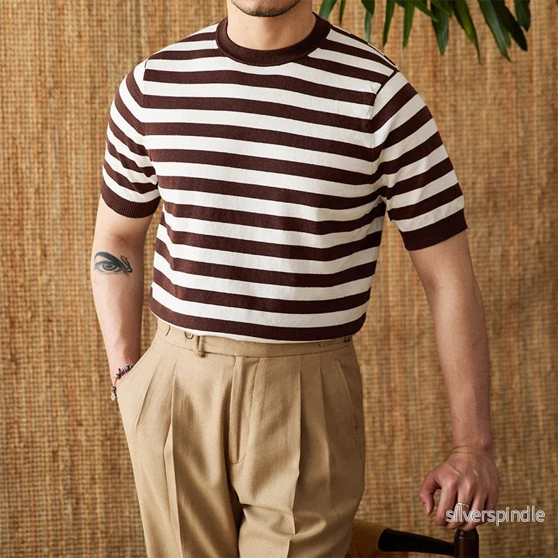 Noah | Randig Kortärmad Topp med Slim Fit - Bild 3