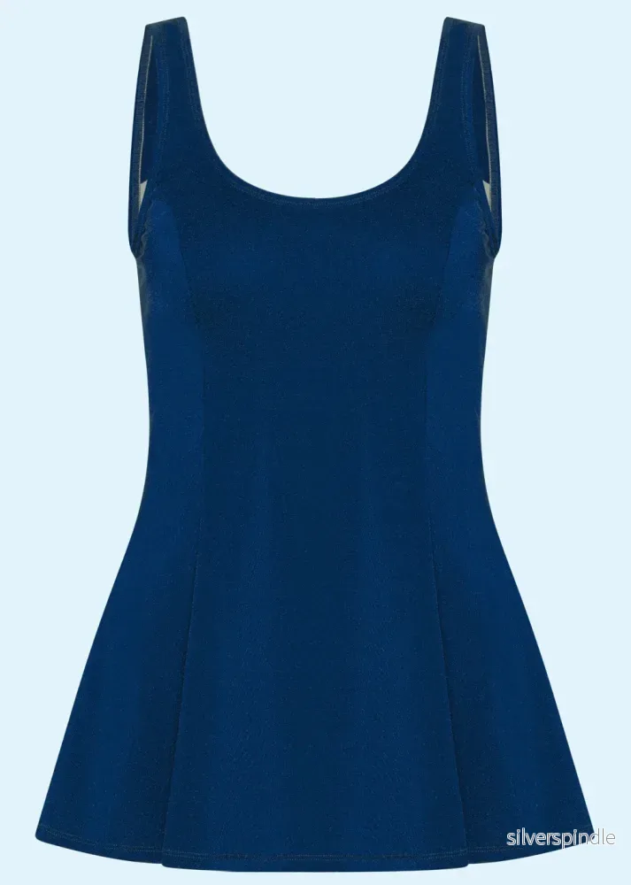 Swim dress’ baddräkt med kjol – marinblått