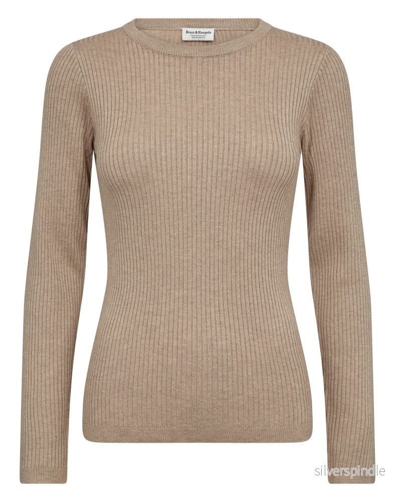 BS Bonita Regular Fit Stickat – Sand