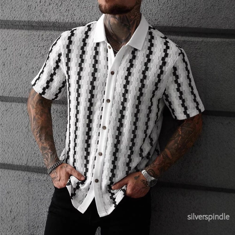 Liam | Rutig Sommar Kortärmad Kofta Slim Fit - Bild 2