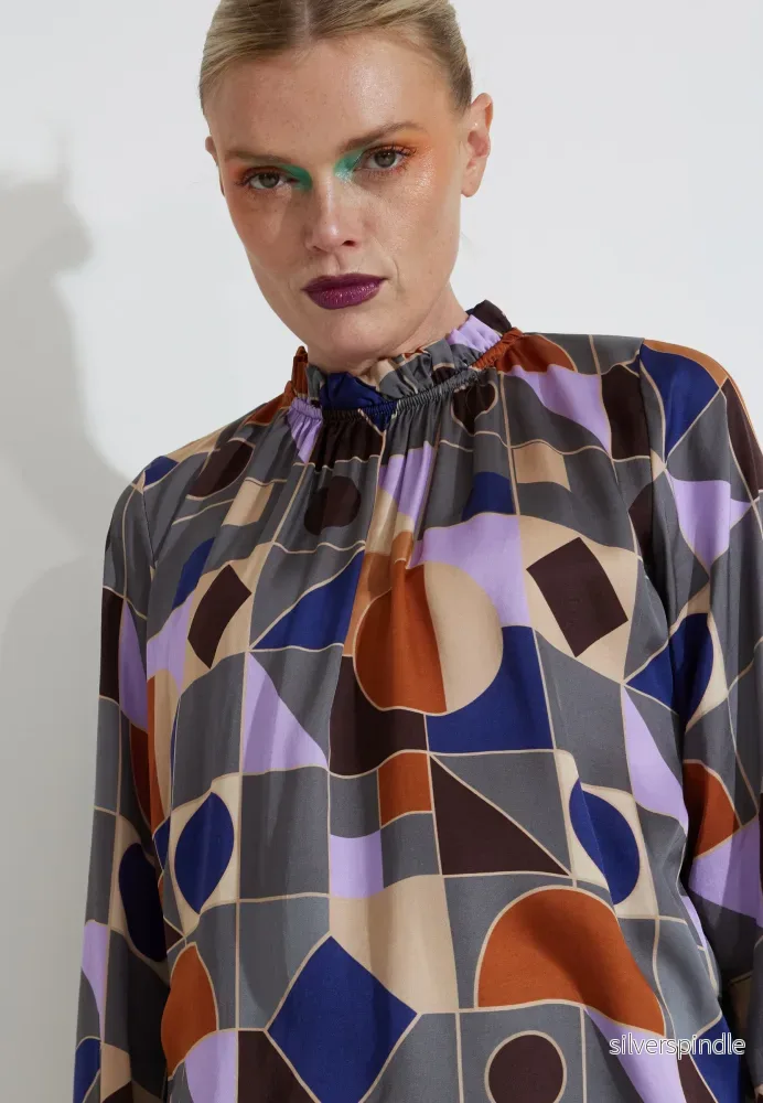VALETTA BLOUSE BLUS - Deco print