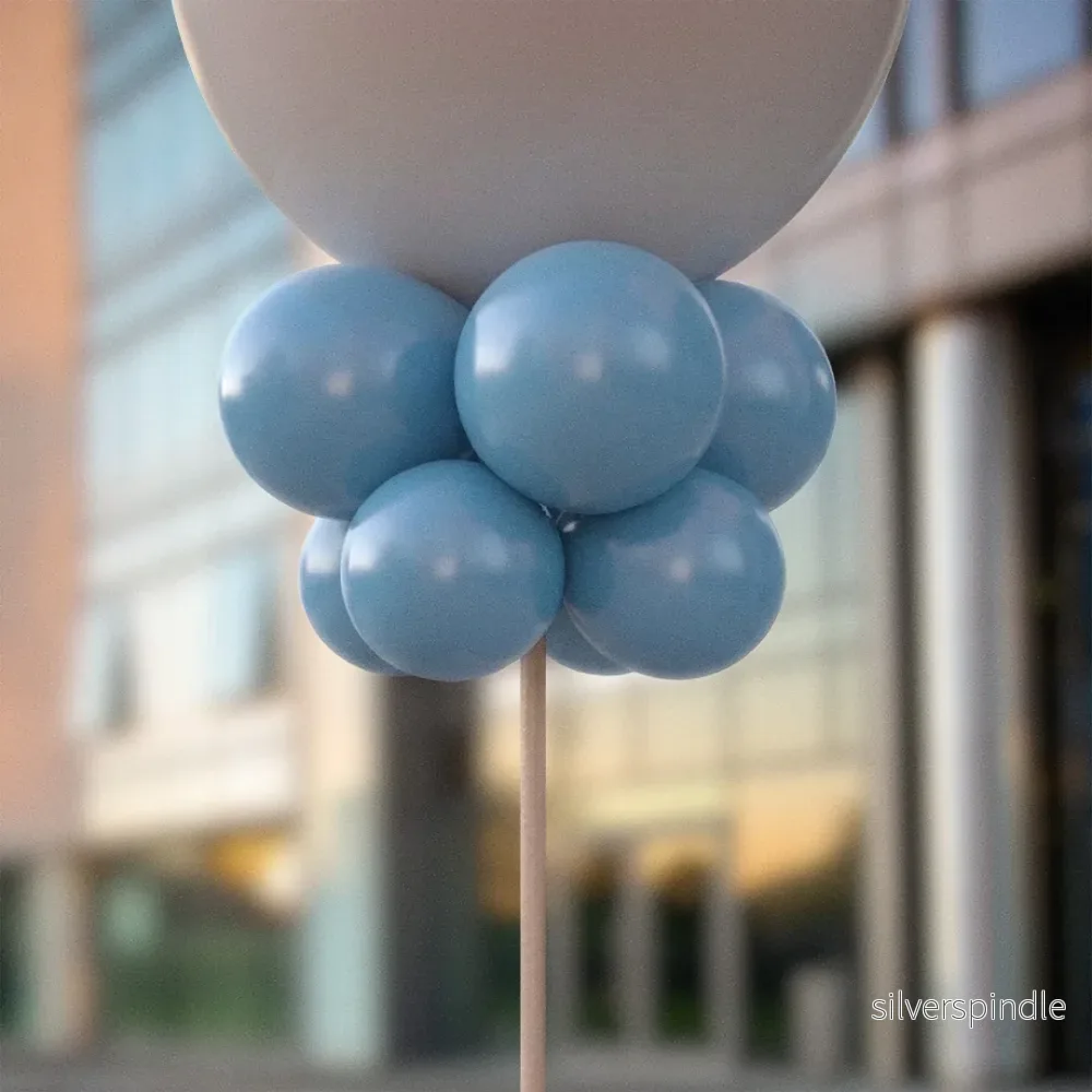 Vintage blå ballongknippen 28 cm – 10-pack