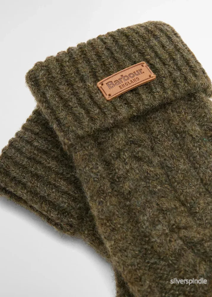 Barbour Elsdon Knitted mittens Olive - Bild 2