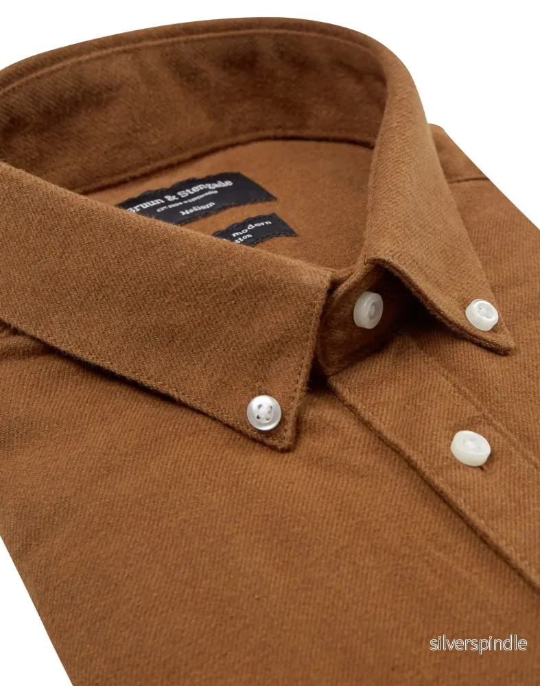 BS Ebruma Casual Modern Fit Skjorta - Ockra - Bild 2