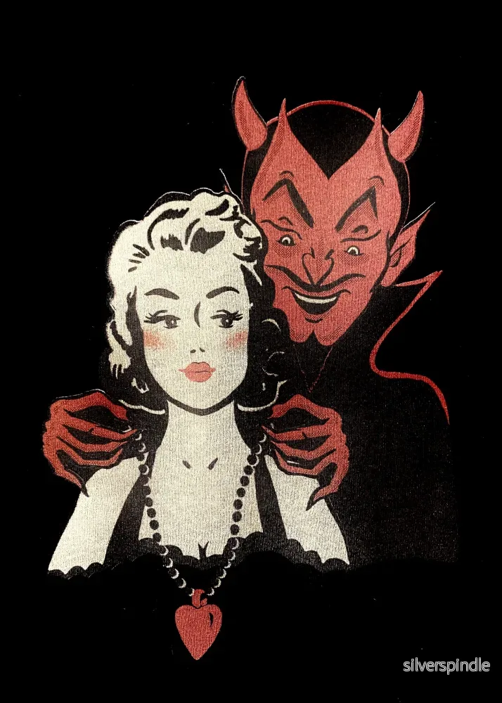 T-shirt i 1950-talsstil - Deal with the Devil