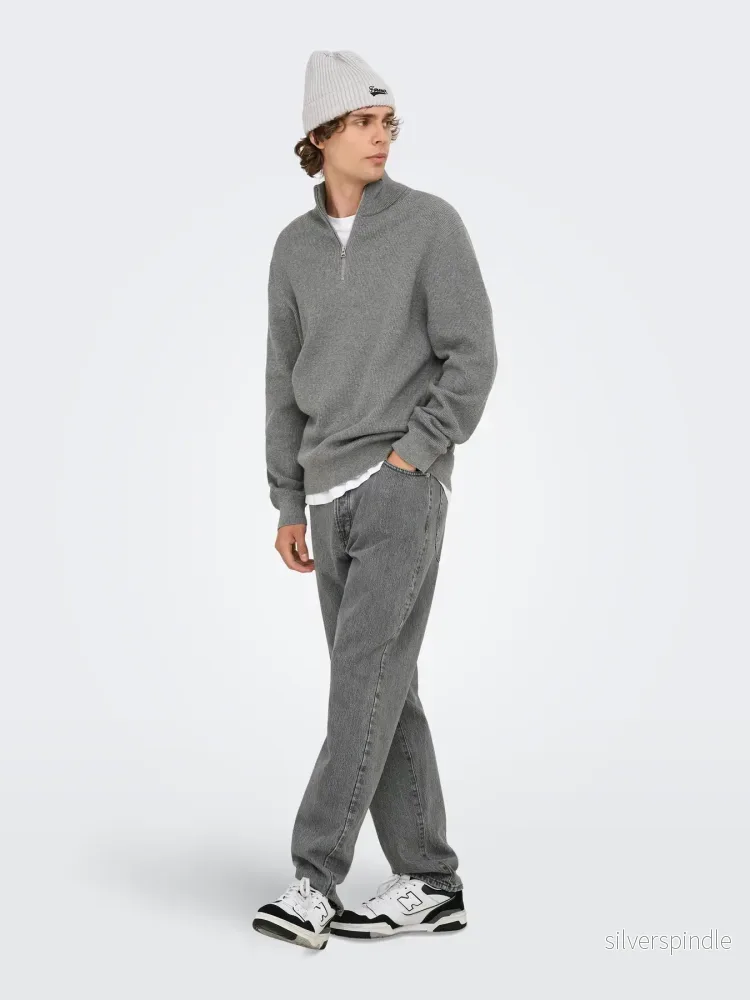 PHIL STRUC HALF ZIP GREY MELANGE - Bild 3