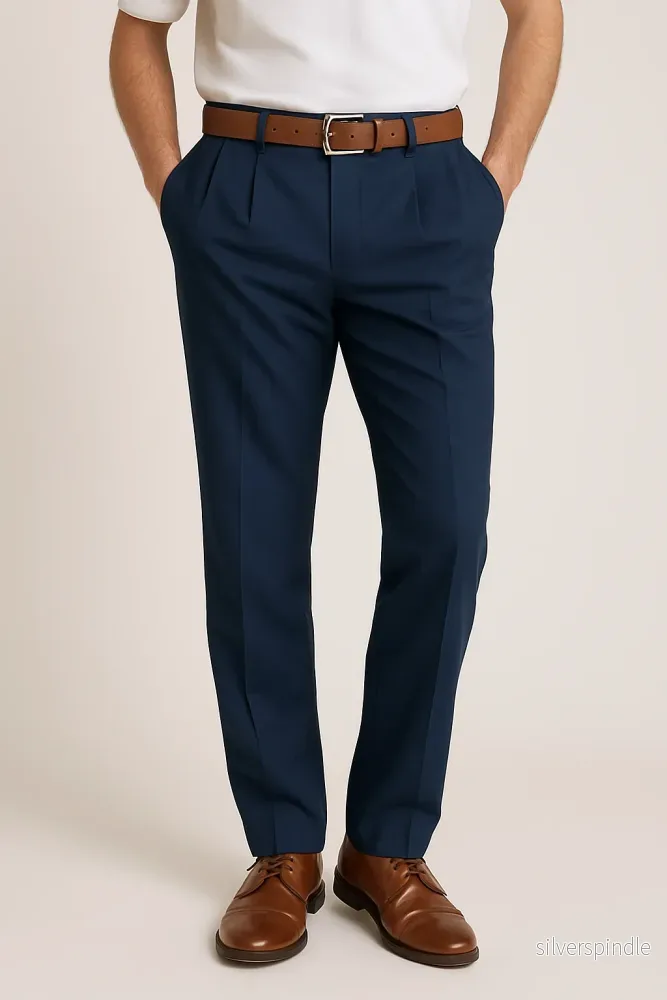 Moderna Avsmalnande Byxor för Män | Slim Fit Kontorsbyxor för Stil och Komfort