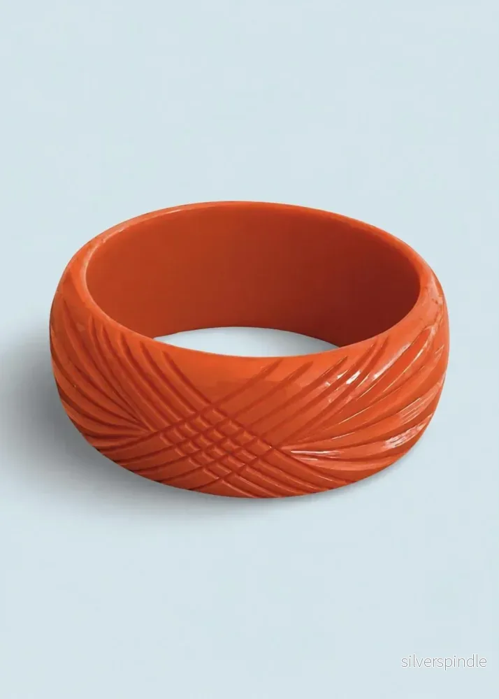 Brett armband i vintagestil - rust
