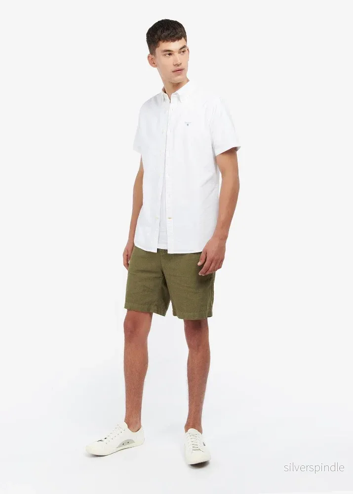 Barbour Oxford Tailored Shirt Short Sleeve White - Bild 2