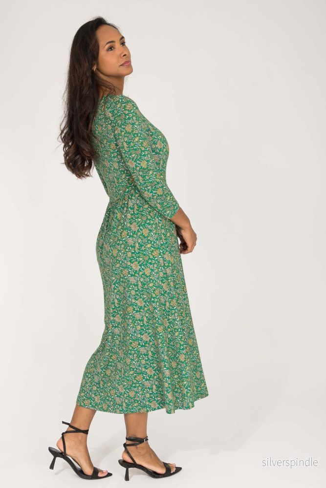 Ideal midi jersey dress - Green - Bild 2