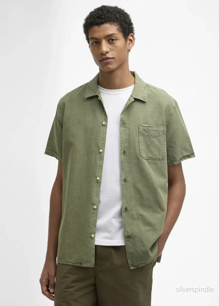 Barbour Landkey Overdyed Shirt Olive Barbour Landkey Overdyed Shirt Olive