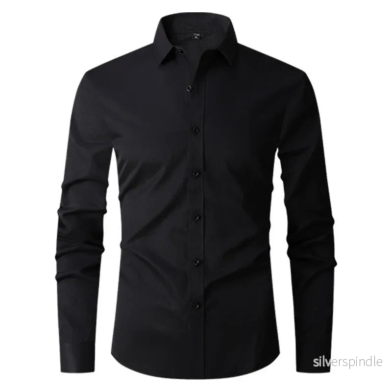 Oliver | Slim Fit Färgblock Herrskjorta För Vår Och Höst Oliver | Slim Fit Färgblock Herrskjorta För Vår Och Höst