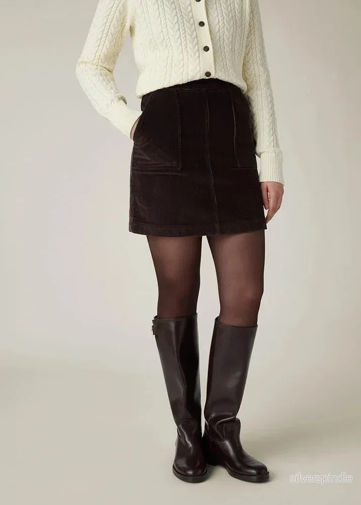 Lexington Short Corduroy Skirt Dark Brown - Bild 3