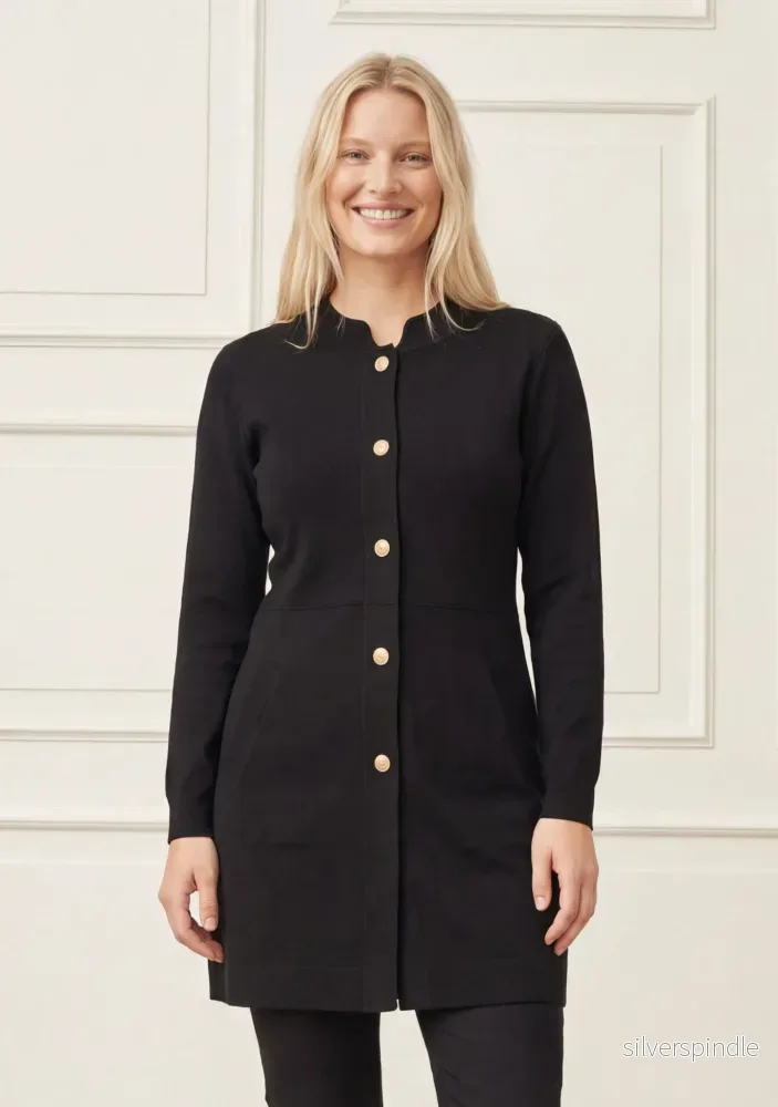 Jena Button Cardigan – Black Jena Button Cardigan – Black