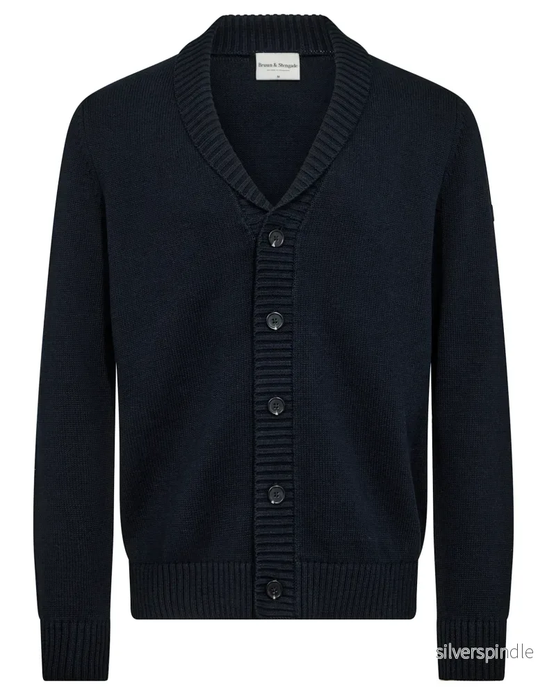 BS Bjarte Regular Fit Stickat - Navy