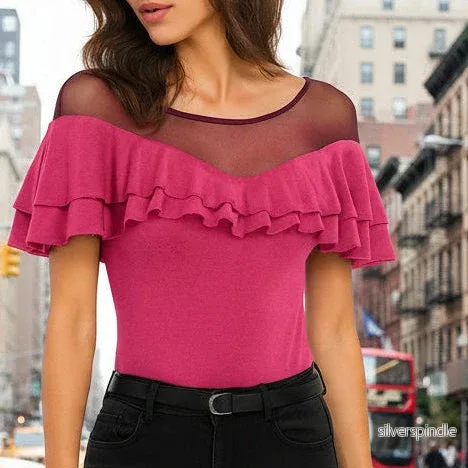 Emma | Elegant Långärmad Topp med Transparent Detalj - Bild 3