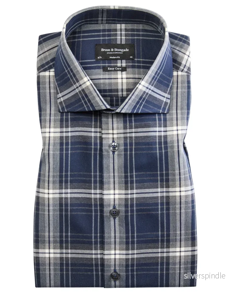 BS Alberto Modern Fit Skjorta - Dark Blue