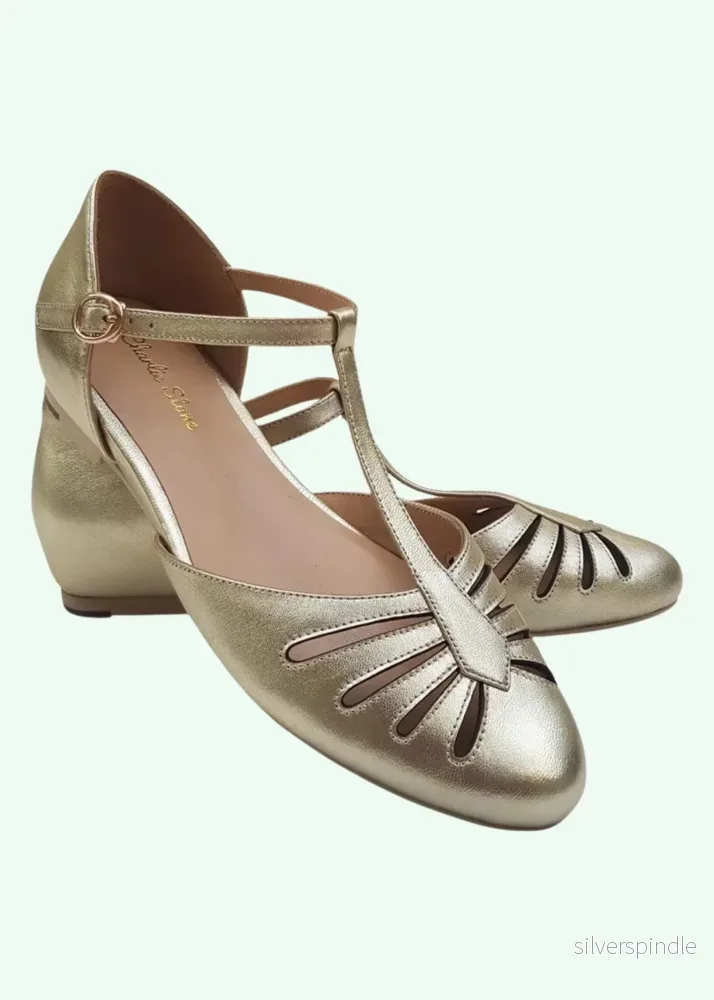 Singapore vintagestil läderskor – rött Singapore vintagestil läderskor – rött