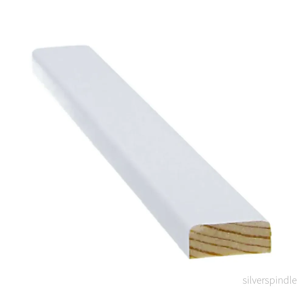 Täcklist 8x21x3300, Furu, Vit