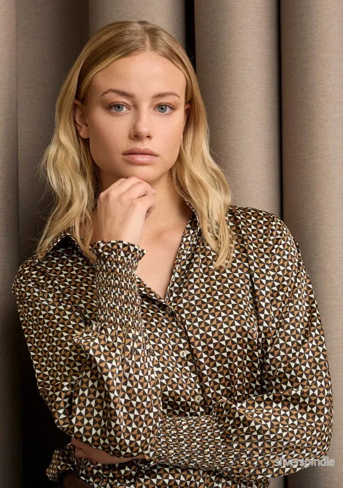 Melba Printed Blouse – Geometric