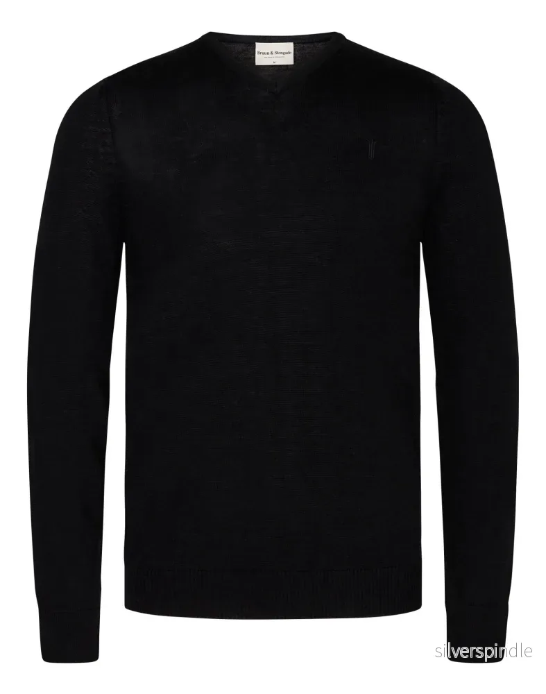 BS Uranus Regular Fit Stickat – Black BS Uranus Regular Fit Stickat – Black