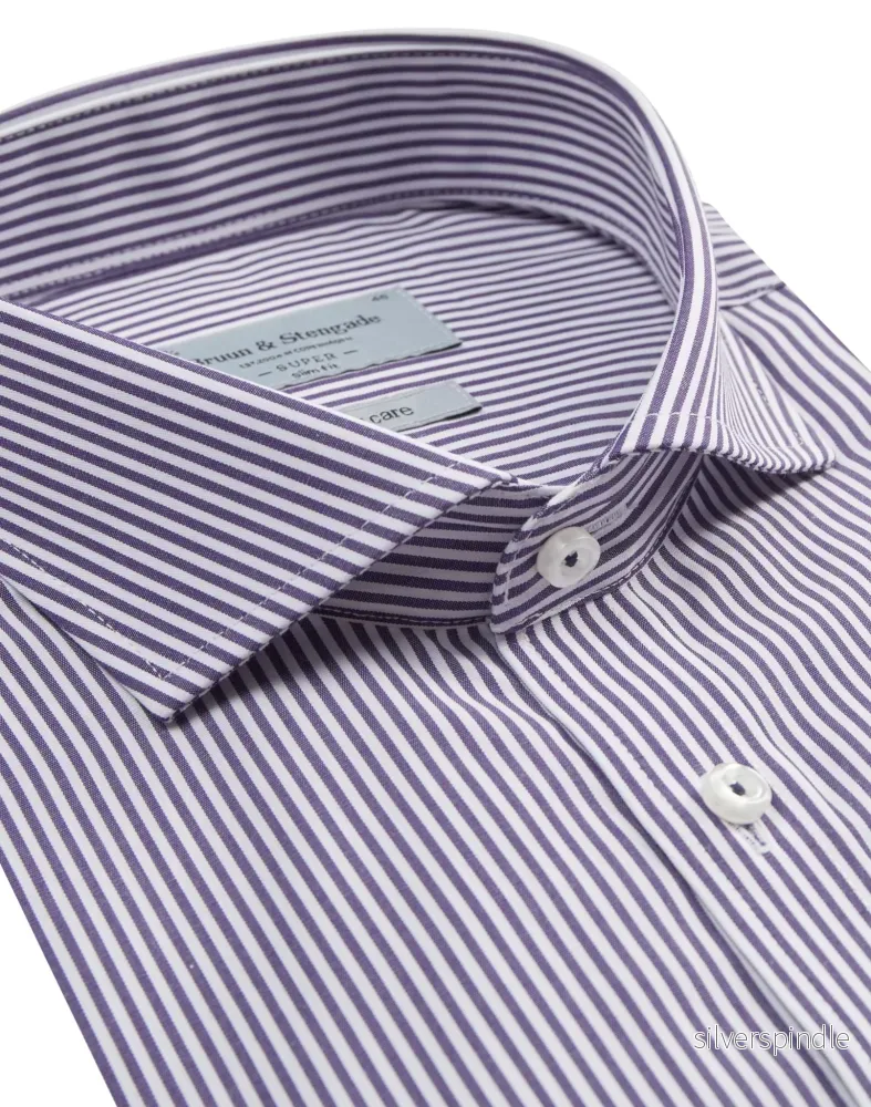 BS Azmoun Super Slim Fit Skjorta - Purple - Bild 2