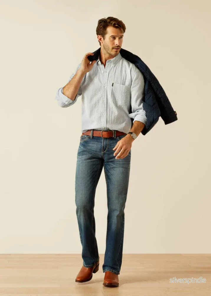 Ariat Grafham LS Shirt Blue Stripe - Bild 2